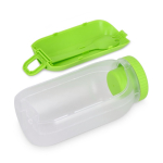 Multifunctionele lunchbox met schroefdeksel en bestek kleur limoen groen vierde weergave