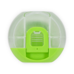 Multifunctionele lunchbox met schroefdeksel en bestek kleur limoen groen achtste weergave