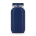 Multifunctionele lunchbox met schroefdeksel en bestek kleur donkerblauw tweede weergave