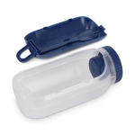 Multifunctionele lunchbox met schroefdeksel en bestek kleur donkerblauw vierde weergave