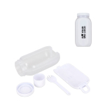 Multifunctionele lunchbox met schroefdeksel en bestek met afdrukgebied
