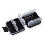 Compacte plastic pillendoos met meerdere vakjes kleur zwart vijfde weergave