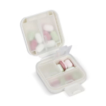 Compacte plastic pillendoos met meerdere vakjes kleur wit derde weergave