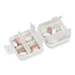 Compacte plastic pillendoos met meerdere vakjes kleur wit vierde weergave