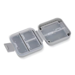 Compacte plastic pillendoos met meerdere vakjes kleur grijs zesde weergave