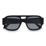 Zonnebril van gerecycled hard plastic met UV400-bescherming kleur zwart vierde weergave