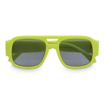 Zonnebril van gerecycled hard plastic met UV400-bescherming kleur limoen groen tweede weergave