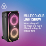 Draagbare speaker op wielen met multicolor licht Fresh'n Rebel 640W kleur zwart zesde weergave