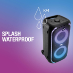 Draagbare speaker op wielen met multicolor licht Fresh'n Rebel 640W kleur zwart zevende weergave