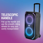 Draagbare speaker op wielen met multicolor licht Fresh'n Rebel 640W kleur zwart achtste weergave