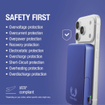 Powerbank met draadloos opladen Fresh'n Rebel 10.000mAh kleur blauw negende weergave