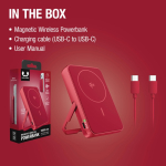 Powerbank met draadloos opladen Fresh'n Rebel 10.000mAh kleur rood