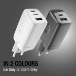 Snellader met USB-A en 2x USB-C Fresh'n Rebel 67W kleur donkergrijs vierde weergave