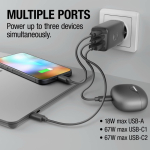 Snellader met USB-A en 2x USB-C Fresh'n Rebel 67W kleur donkergrijs zevende weergave