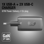 Snellader met USB-A en 2x USB-C Fresh'n Rebel 67W kleur donkergrijs negende weergave