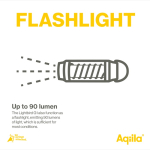Oplaadbare lamp en zaklamp 10 uur gebruiksduur, USB-C kleur zwart achtste weergave