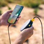 Buitenlamp van 300 lumen met externe batterij van 10.000 mAh kleur zwart derde weergave