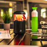 Draagbare 3-in-1 speaker met 360°-licht, powerbank 10.000mAh kleur zwart achtste weergave