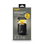 Draagbare 3-in-1 speaker met 360°-licht, powerbank 10.000mAh kleur zwart negende weergave