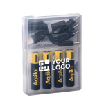 4 oplaadbare AAA-batterijen met USB-C-aansluiting 600mAh met afdrukgebied