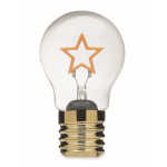 Decoratieve ledlamp met filamentlook en werking op batterijen kleur geel zesde weergave