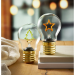 Decoratieve ledlamp met filamentlook en werking op batterijen kleur neon groen