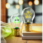 Decoratieve ledlamp met filamentlook en werking op batterijen kleur neon groen