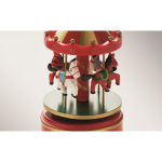 Mini houten muziekdoosje met draaiende kerstcarrousel kleur meerkleurig foto bekijken derde weergave