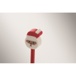 Potlood van populierenhout met kerstmotieven en gum kleur rood foto bekijken vijfde weergave