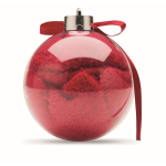 Kerstsokken van polyester in een bal voor de kerstboom maat M kleur rood tweede weergave