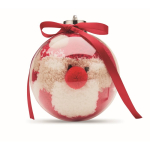 Kerstsokken van polyester in een bal voor de kerstboom maat M kleur rood vijfde weergave