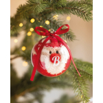 Kerstsokken van polyester in een bal voor de kerstboom maat M kleur rood sfeervolle hoofdweergave