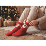 Kerstsokken van polyester in een bal voor de kerstboom maat M sfeervolle weergave