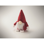 Decoratieve vilten kabouter met polyester baard en katoenen vulling kleur rood foto bekijken derde weergave