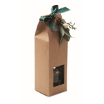 Aromaset met glazen diffuser en vanille geurkaars kleur beige tweede weergave