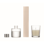 Aromaset met glazen diffuser en vanille geurkaars kleur beige vijfde weergave