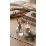 Aromaset met glazen diffuser en vanille geurkaars kleur beige tweede sfeervolle weergave 2