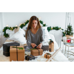 Aromaset met glazen diffuser en vanille geurkaars kleur beige derde sfeervolle weergave