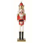 Decoratieve houten notenkraker met stabiele voet kleur rood vierde weergave