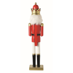 Decoratieve houten notenkraker met stabiele voet kleur rood vijfde weergave