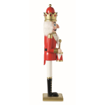 Decoratieve houten notenkraker met stabiele voet kleur rood zesde weergave