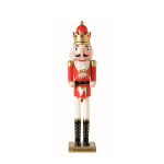 Decoratieve houten notenkraker met stabiele voet kleur rood weergave met bedrukking