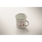 Metalen emaille kerstbeker met individuele doos 300 ml kleur wit foto bekijken derde weergave