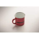 Metalen mok met emaillelaag Kerstman en geschenkdoos 300ml kleur rood tweede foto weergave