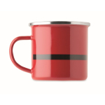 Metalen mok met emaillelaag Kerstman en geschenkdoos 300ml kleur rood vijfde weergave