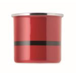 Metalen mok met emaillelaag Kerstman en geschenkdoos 300ml kleur rood zesde weergave