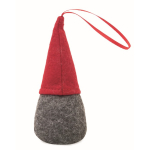 Gnoomhanger gevuld met katoen met lint om op te hangen kleur rood tweede weergave