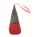 Gnoomhanger gevuld met katoen met lint om op te hangen kleur grijs tweede weergave