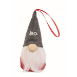 Gnoomhanger gevuld met katoen met lint om op te hangen kleur grijs tweede hoofdweergave