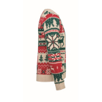 Kersttrui van gebreide stof, 100% acryl, one size L-XL kleur beige tweede weergave